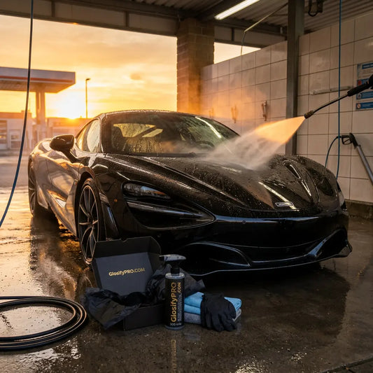 Автомивка на самообслужване и безконтактно миене на кола с нанасяне на графенова защита за екстремен хидрофобен ефект и огледален гланц на лака.