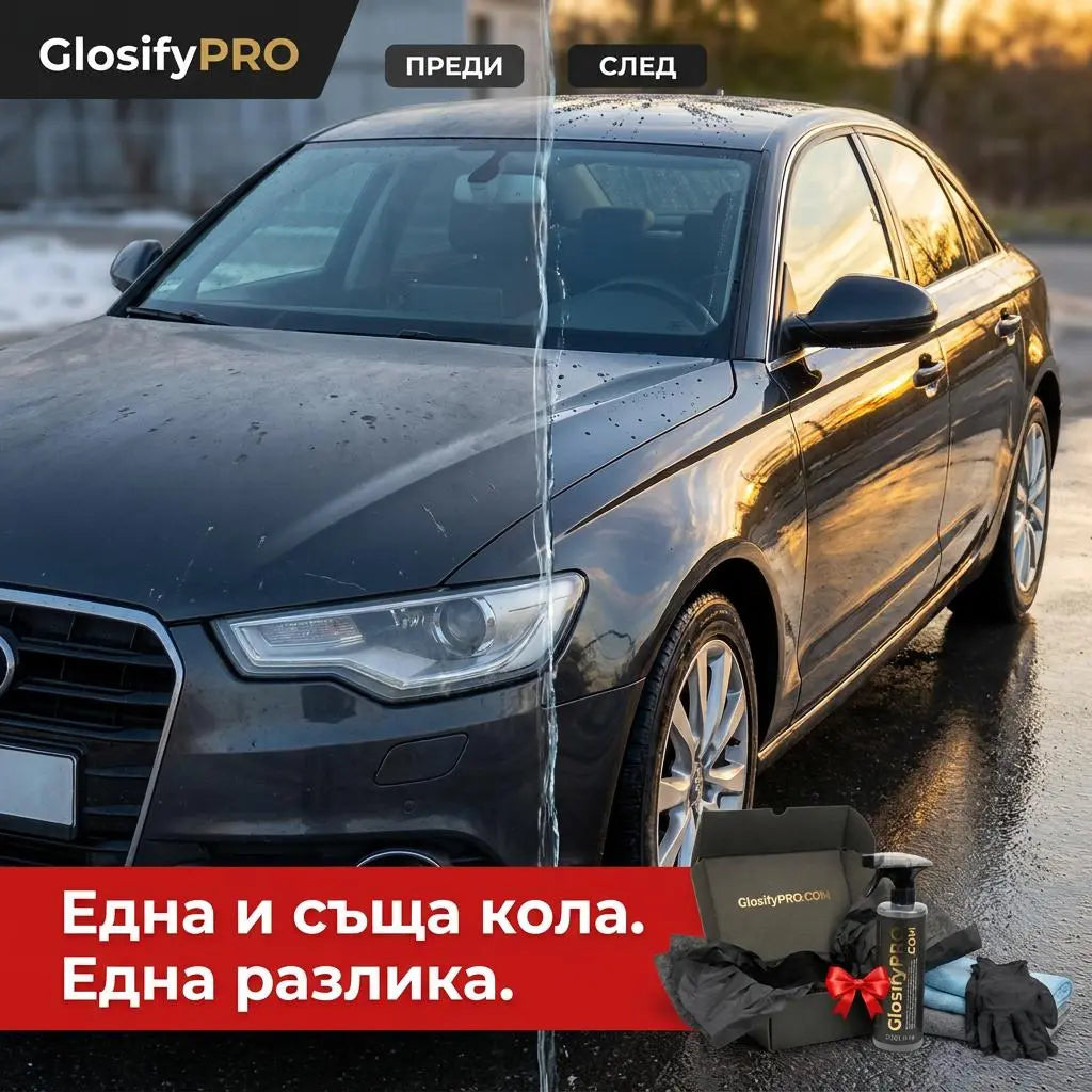 Премиум Детайлинг Комплект за Брутален Блясък и Защита с Графен за Твоята Кола - 500мл GlosifyPRO.COM